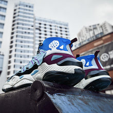 Load image into Gallery viewer, RENEGADE 'War Zone' X9X Sneakers - Off-White/Blue/Grape