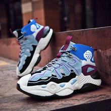 Load image into Gallery viewer, RENEGADE 'War Zone' X9X Sneakers - Off-White/Blue/Grape
