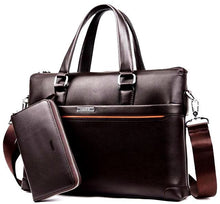 Load image into Gallery viewer, Premium Leather Modern Briefcase & Wallet - 2 Colors