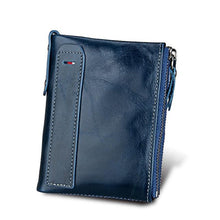 Load image into Gallery viewer, Crazy Horse Genuine Leather Double Zipper Wallet - 5 Colors