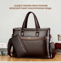 Load image into Gallery viewer, Luxury Leather Business Briefcase & Wallet - 3 Colors