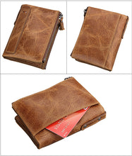 Load image into Gallery viewer, Genuine Leather Zipper Wallet - 5 Colors