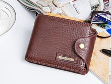 Load image into Gallery viewer, Leather Wallet with Zipper/Coin Pocket