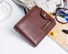 Load image into Gallery viewer, Leather Wallet with Zipper/Coin Pocket