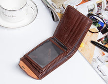Load image into Gallery viewer, Leather Wallet with Zipper/Coin Pocket