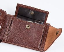 Load image into Gallery viewer, Leather Wallet with Zipper/Coin Pocket