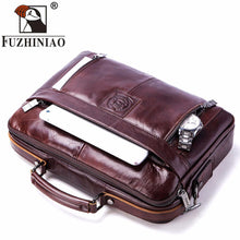 Load image into Gallery viewer, Luxury Genuine Leather Business Briefcase/Shoulder Bag