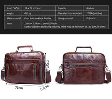 Load image into Gallery viewer, Luxury Genuine Leather Business Briefcase/Shoulder Bag