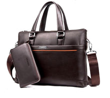 Load image into Gallery viewer, Premium Leather Modern Briefcase & Wallet - 2 Colors