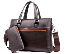 Load image into Gallery viewer, Premium Leather Modern Briefcase & Wallet - 2 Colors