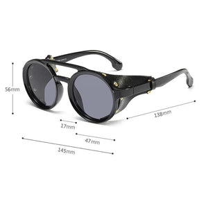 1916 Retro Sunglasses w/ Leather Side Shields