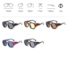 Load image into Gallery viewer, 1916 Retro Sunglasses w/ Leather Side Shields
