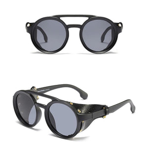 1916 Retro Sunglasses w/ Leather Side Shields