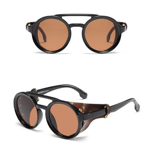 1916 Retro Sunglasses w/ Leather Side Shields