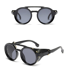 1916 Retro Sunglasses w/ Leather Side Shields