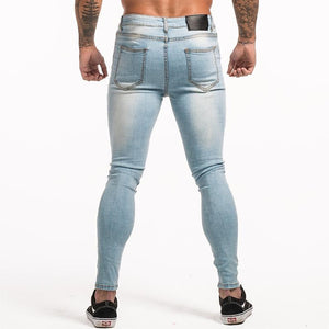 3711 Light Blue Distressed Ripped Skinny Jeans