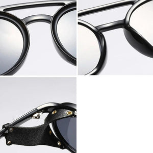 1916 Retro Sunglasses w/ Leather Side Shields