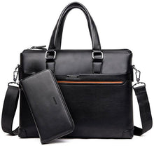Load image into Gallery viewer, Premium Leather Modern Briefcase &amp; Wallet - 2 Colors
