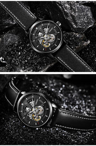 LIVENS Automatic Leather Watch