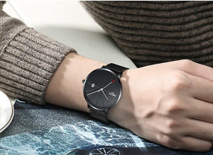 Celeste Ultra Thin Leather Strap Watch