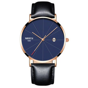 Celeste Ultra Thin Leather Strap Watch