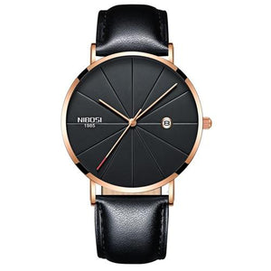 Celeste Ultra Thin Leather Strap Watch