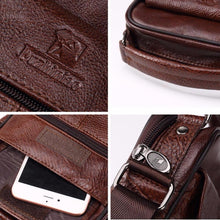 Load image into Gallery viewer, Genuine Raw Leather Messenger Bag
