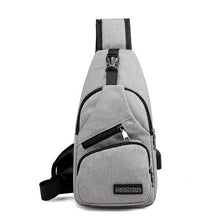 Load image into Gallery viewer, Casual Chest/Crossbody Bag with USB - 3 Colors
