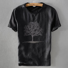 Load image into Gallery viewer, Luxury Linen Embroidered Tree T-Shirt
