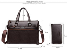 Load image into Gallery viewer, Premium Leather Modern Briefcase &amp; Wallet - 2 Colors
