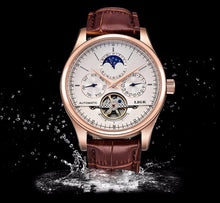 Load image into Gallery viewer, Luxury Tourbillon Automatic Leather Watch
