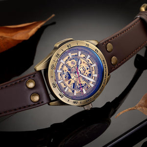 DE CRU Automatic Skeleton Vintage Watch